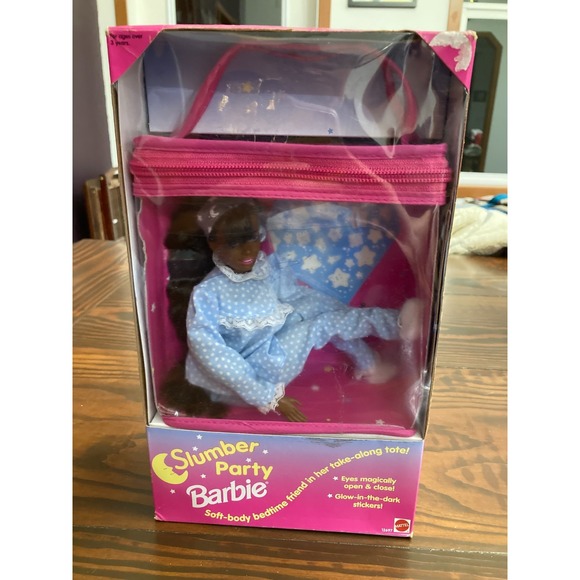 Mattel Other - Vintage 1994 Slumber Party Barbie and Tote African‎ American Doll Girl NIP